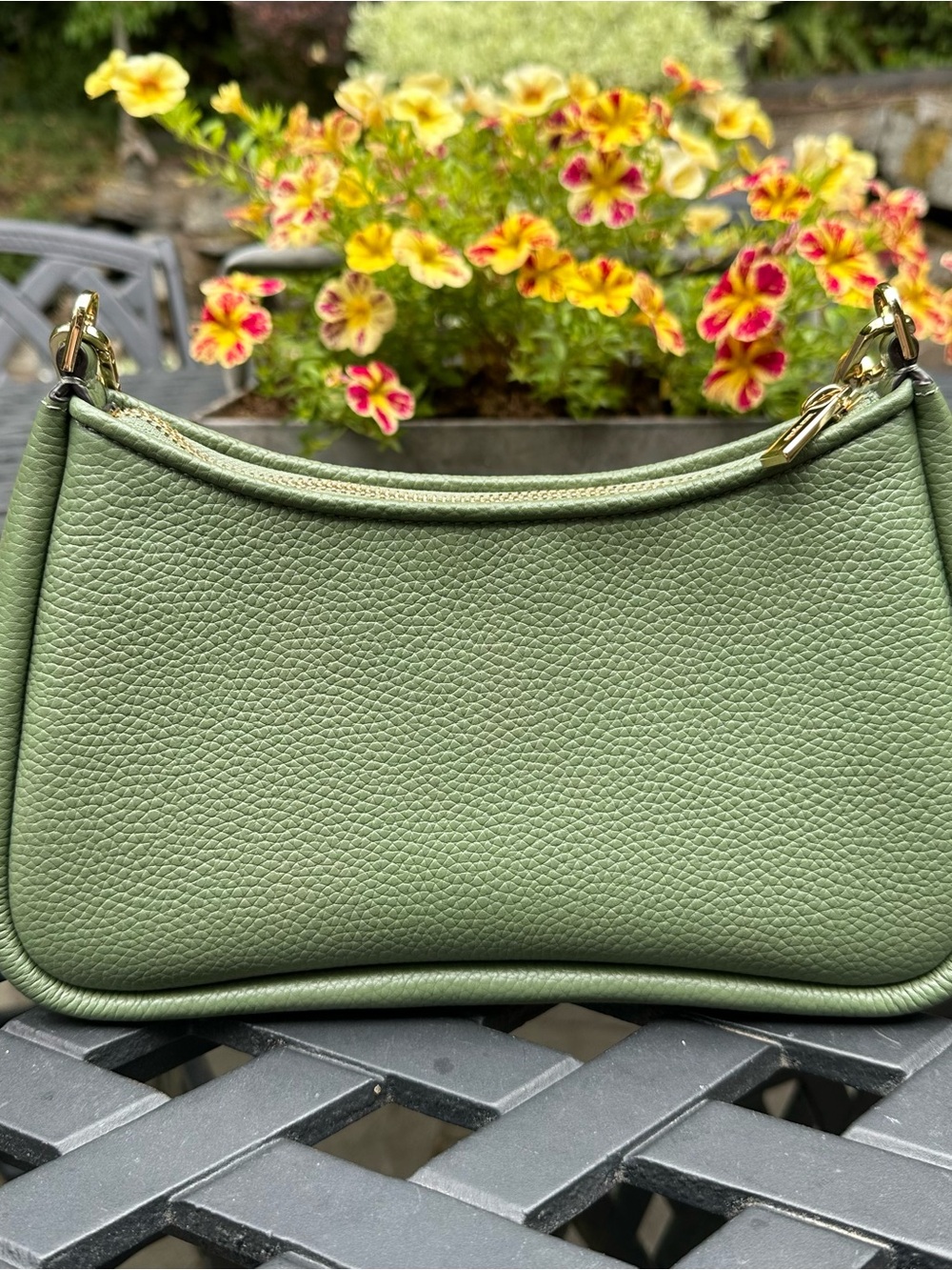 Kate Spade Green Kayla Small Convertible Woven Shoulder Bag - Picture 13 of 14